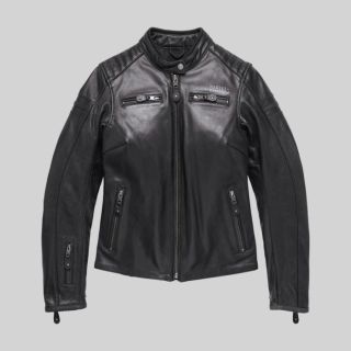Veste en cuir Harley Davidson pour femme avec tête de mort
