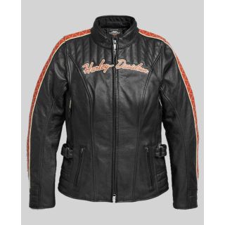 Veste en cuir Vanocker HD Triple Vent System pour femme
