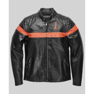 Veste en cuir Harley Davidson Victory Sweep pour homme
