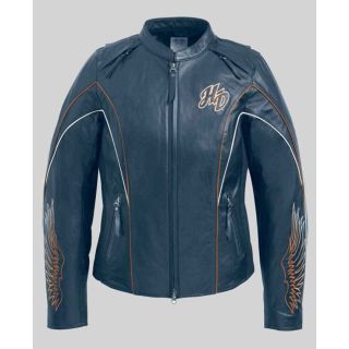 Veste en cuir à manches ailées brodées Juneau pour femme Harley Davidson
