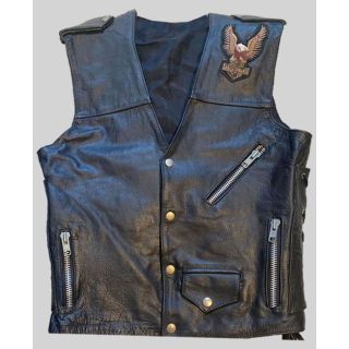 Gilet Harley Davidson en cuir vintage
