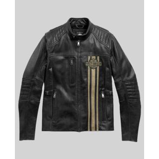 Veste en cuir Harley Davidson pour homme avec triple ventilation Passing LinkII
