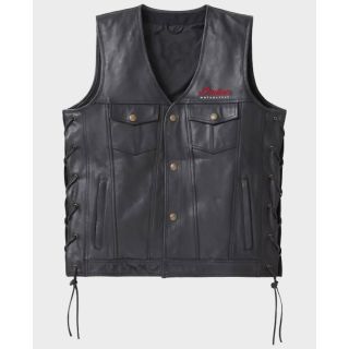 Gilet de motard en cuir de vachette western Indian Motorcycle pour homme Rider Zilla